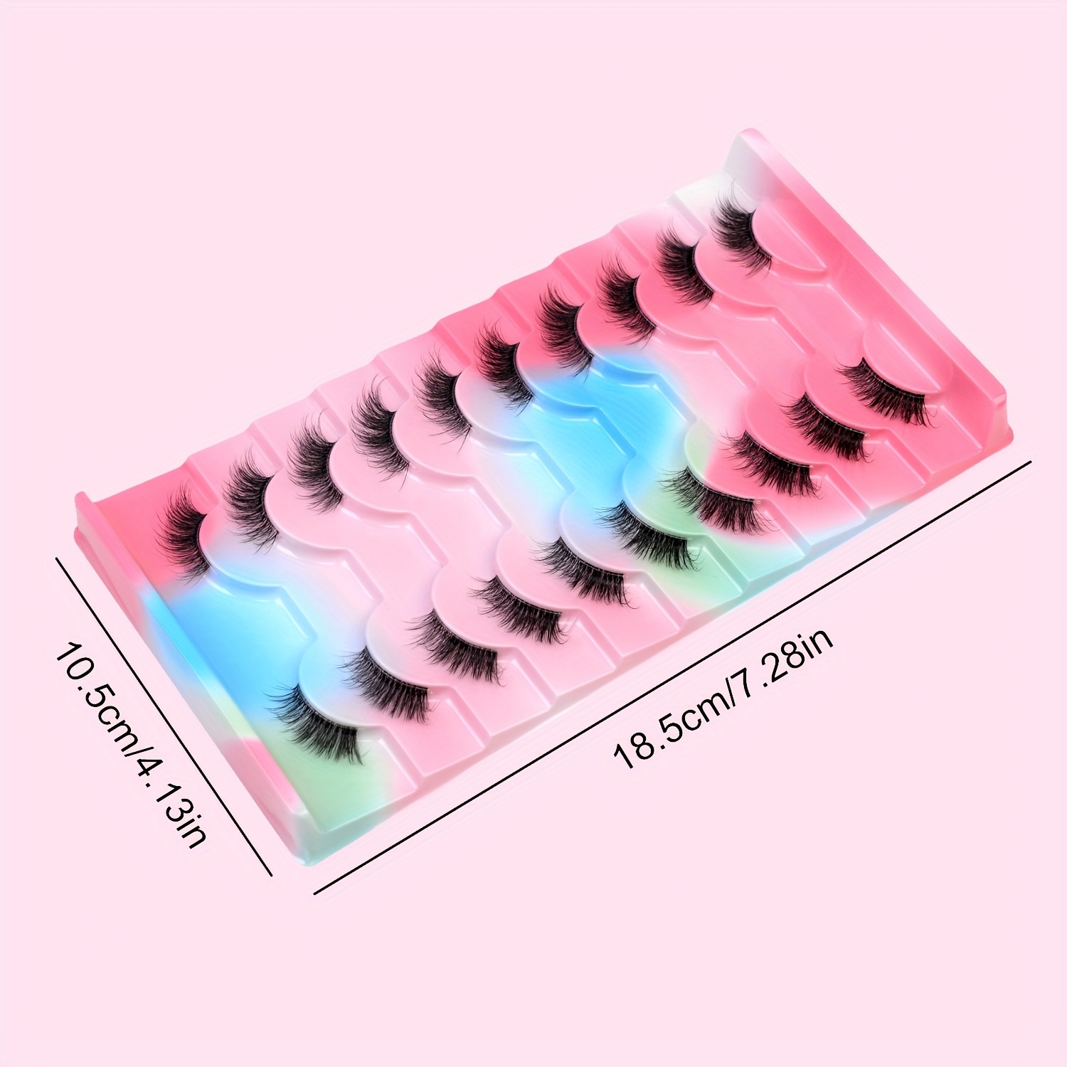 Image of A Set Of 10 Pairs Of Fish Tail False Eyelashes, Low Allergenic C For Look, Mixed Lengths Of 7-12mm, Multiple Pairs For Extended Half Lashes To Enhance The Effect, Handcrafted, Dramatic Eyelashes