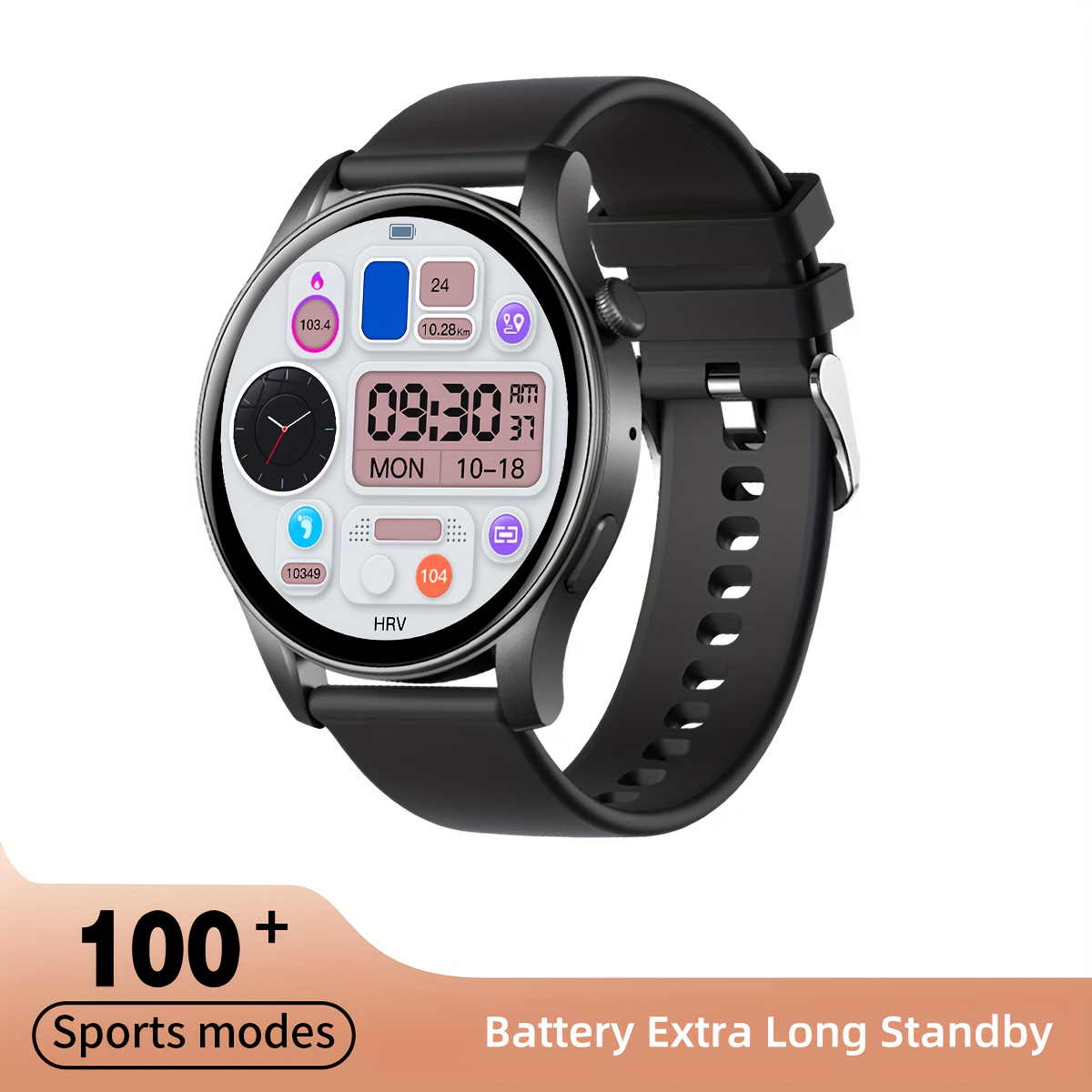 The Bezosmax Smartwatch Is Designed for Both Men And Women, Featuring a 1.43-Inch AMOLED HD Display, Wireless 5.3 Connectivity, Calling Capabilities, Various Sports Modes, Message Notifications, Wallpapers, a Silicone Strap, USB Charging