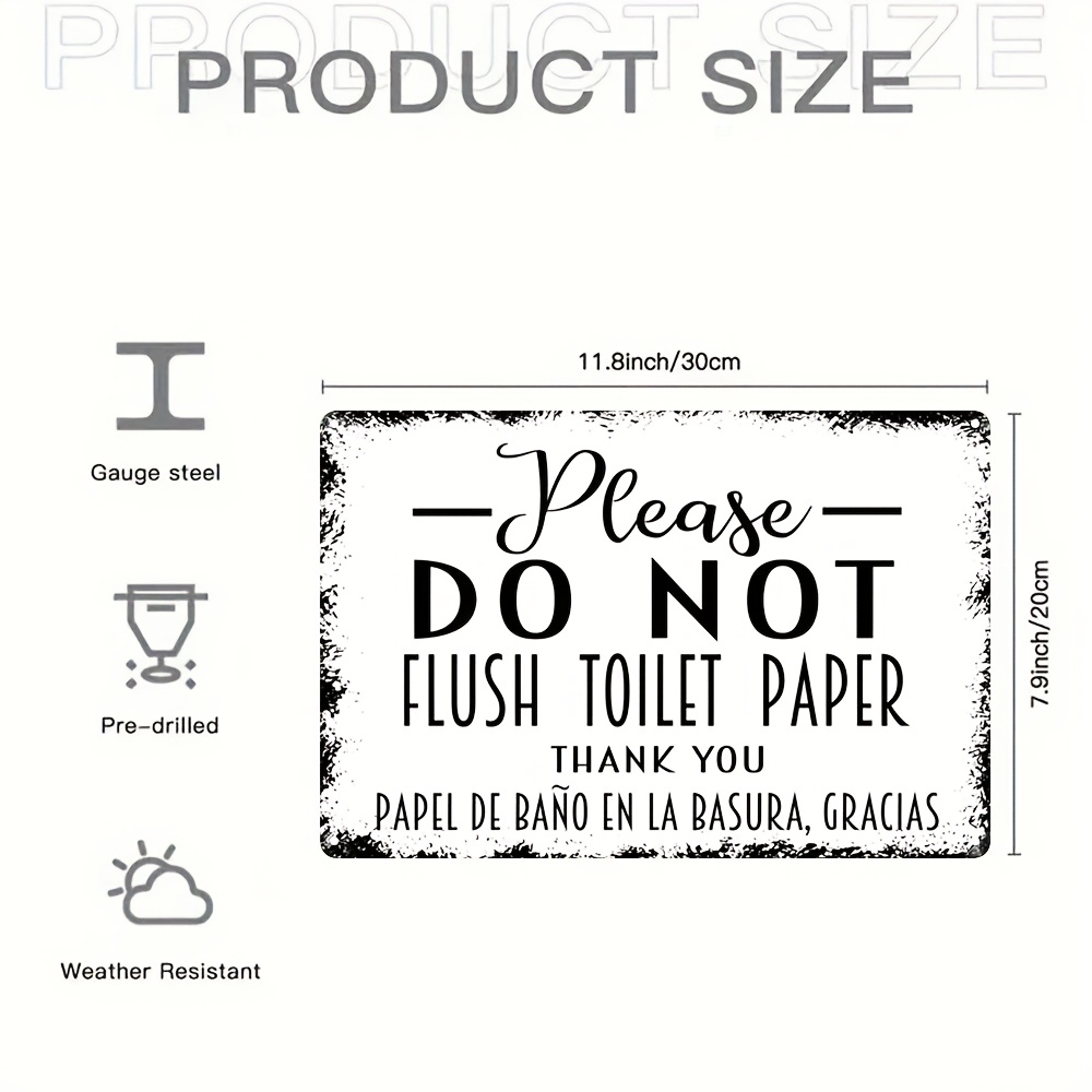 

Decor 1pc Aluminum " Do Not " - - Bathroom Decor Pre-drilled For - For , , And Restroom