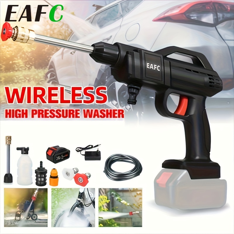 

Us Plug Multifunctional Cordless Car Cleaning Machine, High Pressure Cleaning Water Spray Machine Car Cleaning Machine, Suitable For Garden, Bicycle