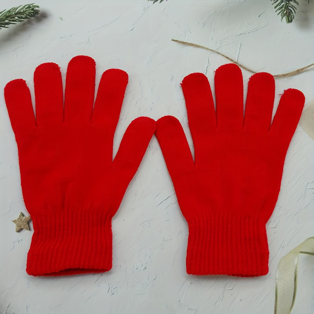 Men's And Women's Warm Gloves With 5 Fingers For