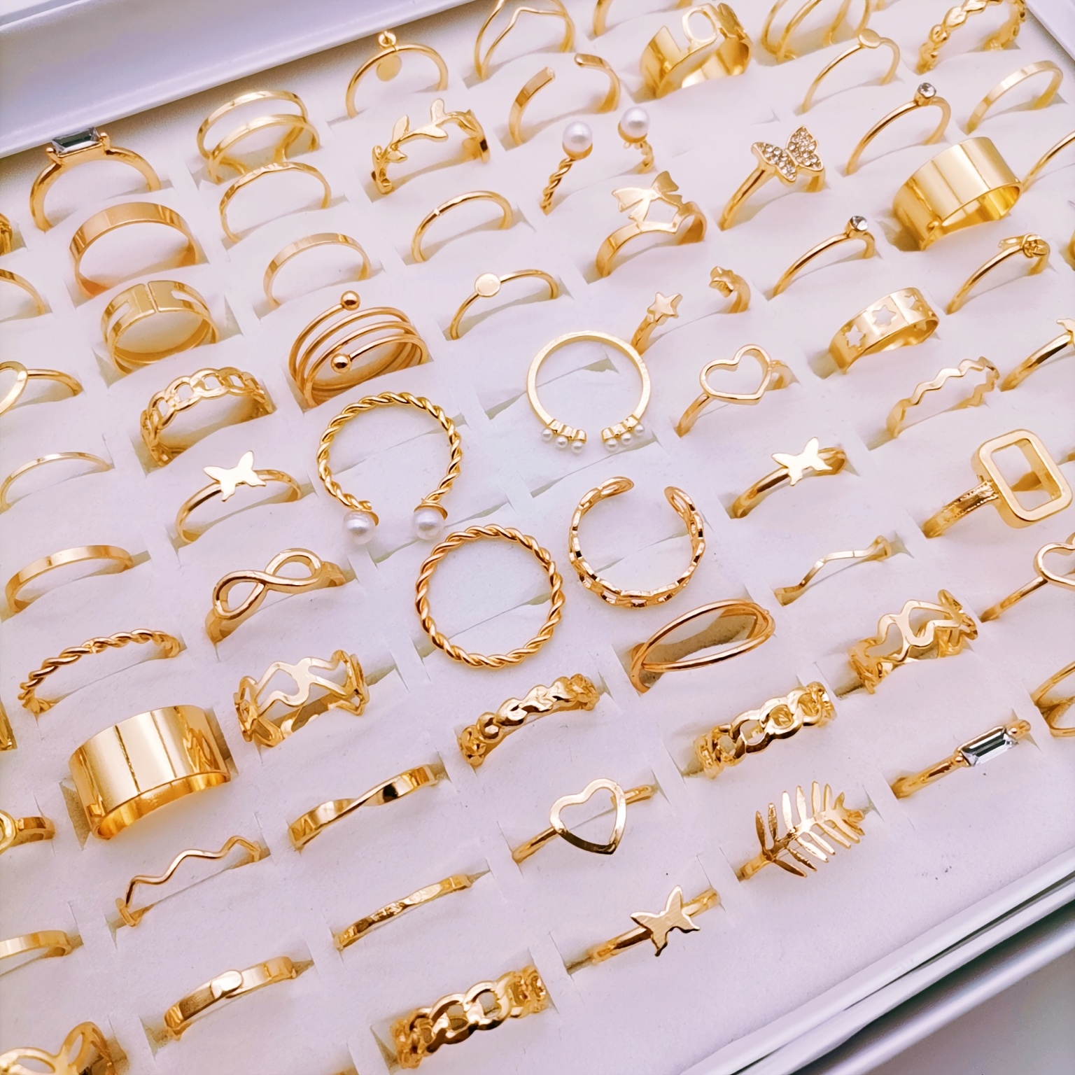 TEMU 23pcs Women's Ring Set, Vacation Jewelry Gift, Vintage Sexy Bohemian New Cute Couple's Knuckle Rings, Wedding Party Set, Random Mixed Shipment