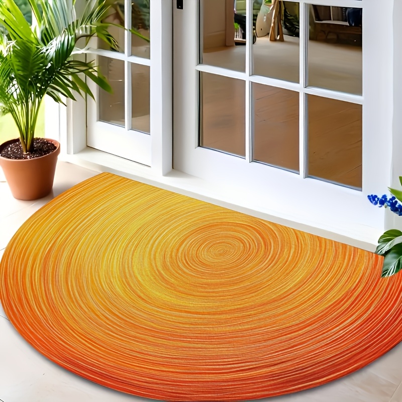 TEMU Kafulam Gradient Welcome Doormat Suitable For Indoor/outdoor Use, Semi-circle Entry With Pvc Backing & Adhesive Suitable For Living Room,