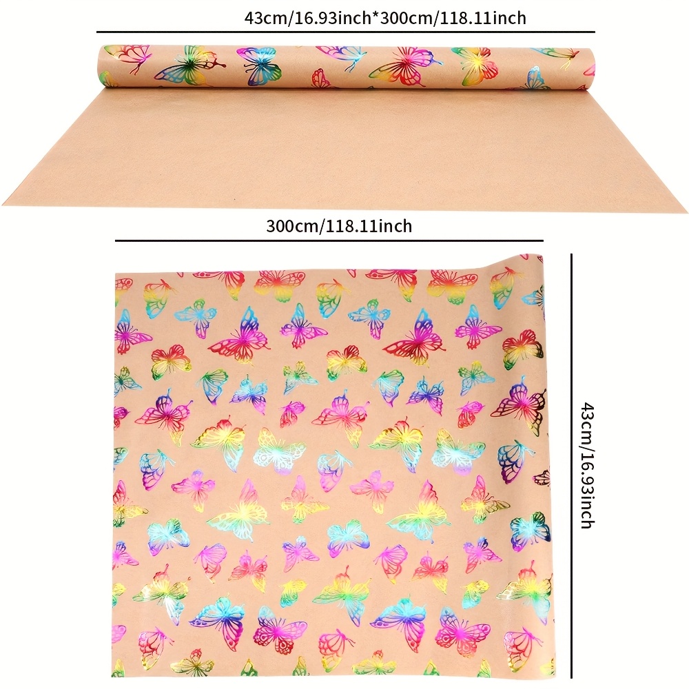 Image of 1 Roll Wrapping Paper Roll, Colorful Gift Wrap Paper For Girls' Birthdays, Wedding And Special Occasions - 17 Inch X 118 In