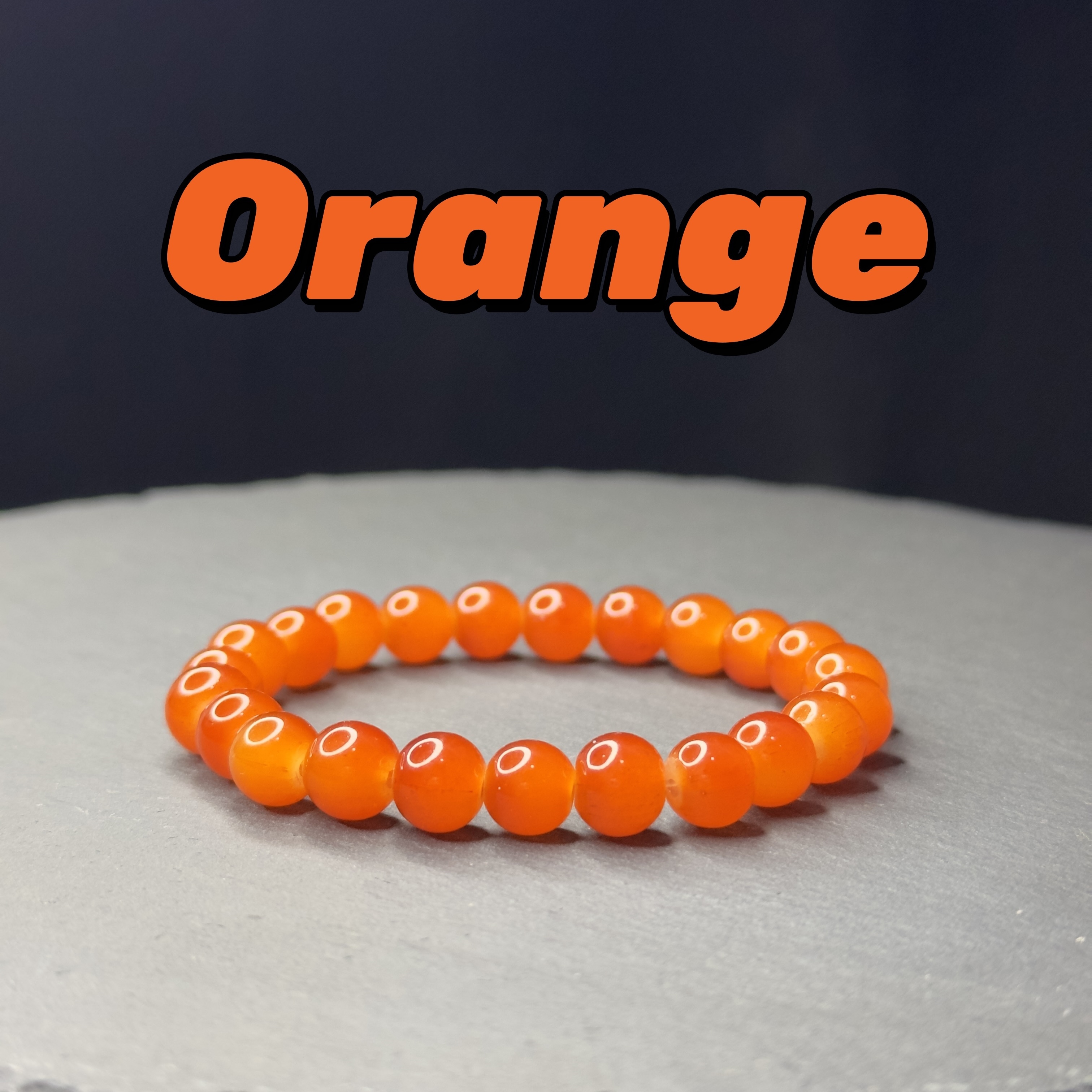 

An Orange Bracelet Orange Crystal, Stone Bracelet, A Perfect Jewelry For Men And Women, An Ideal Gift