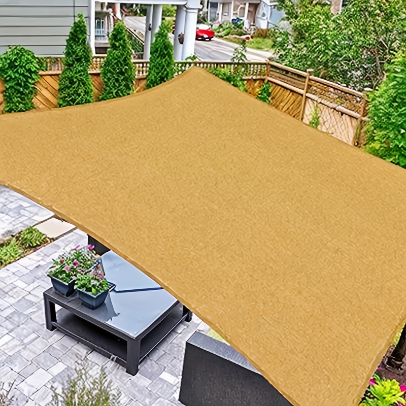 

Sun Shade Rectangle 16' X 16' Uv Block Canopy For Patio Backyard Lawn Garden Outdoor Activities, Sand