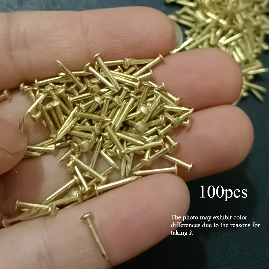 TEMU 100 Mini , a Testa da 10 mm, Piccoli per la Fabbricazione di Scatole di Legno, per Giochi di Perline e Artigianato, Elementi di Fissaggio
