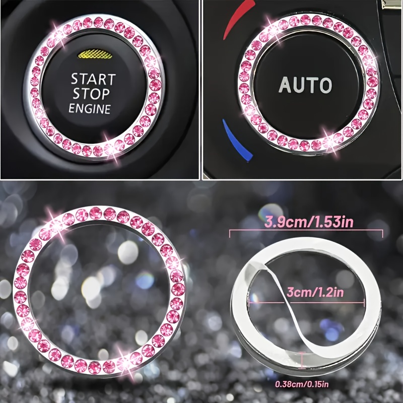 26pcs of diamond-encrusted interior car accessories