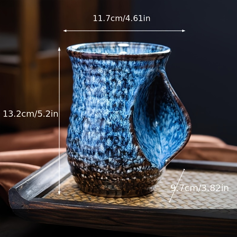 Chinese-style Retro Kiln-transformed Large-capacity 560ml Ceramic Mug Creative High-end Hand-held Personal Water Cup Office Cup