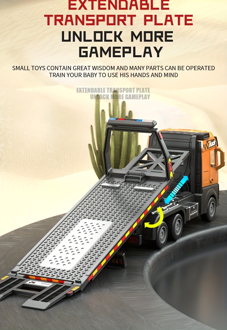 alloy simulation model construction site vehicle toy container including launch track including container truck tower crane 6 small cars tractor excavator bulldozer roller forklift mixer etc no electricity certificate complete truck building block building block building set truck model toy trailer truck toy for boy alloy car and trailer low bed trailer toy construction vehicle toy mini excavator toy Product details 11