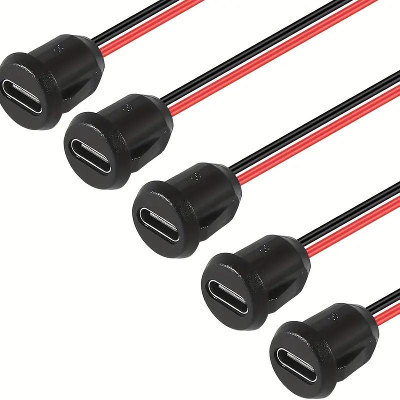 conector usb-c tipo c hembra de 2 pines para  , terminal industrial   10/15pcs, enchufe de carga tipo c, puerto de conexión usb-c, adaptador de cargador detalles 4
