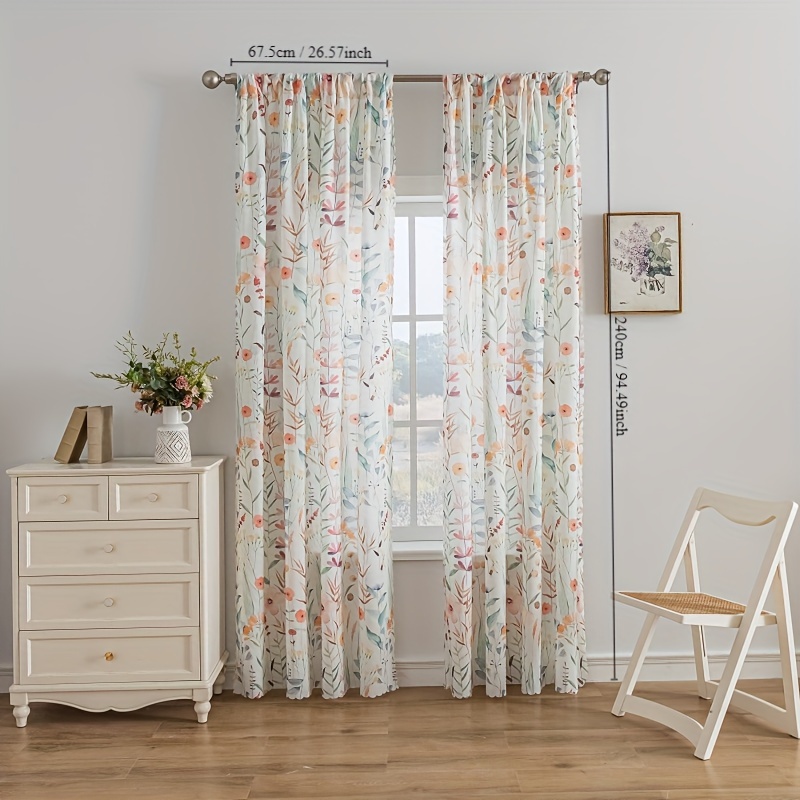 E-shop 2 Stück Ländlicher Stil Europäischer Stil Chinesischer Stil Vorhang Geeignet Für Wohnzimmer, Esszimmer, Arbeitszimmer, Schlafzimmer, Flur