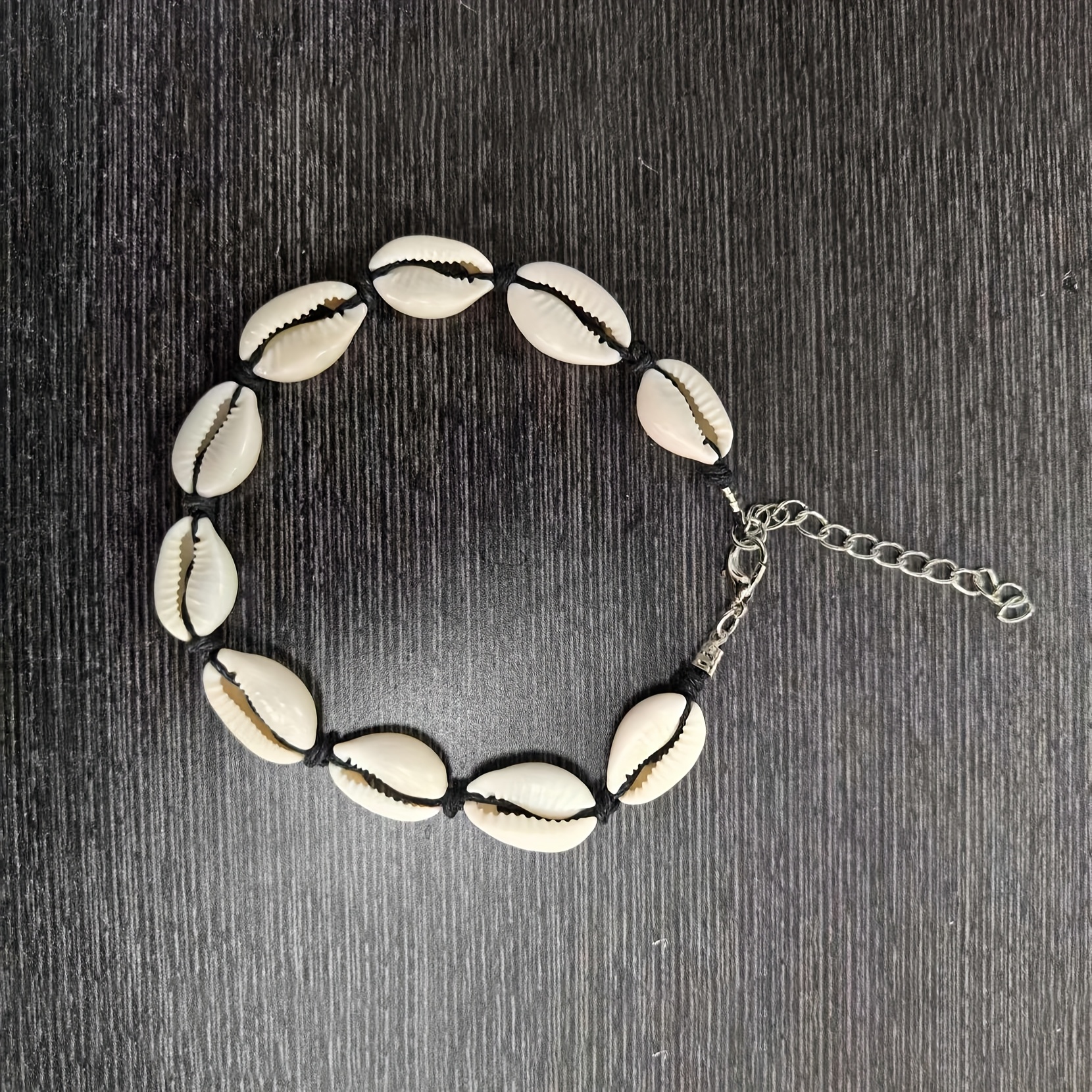 Men's Bohemian Imitation Shell Woven Bracelet, Unique Design