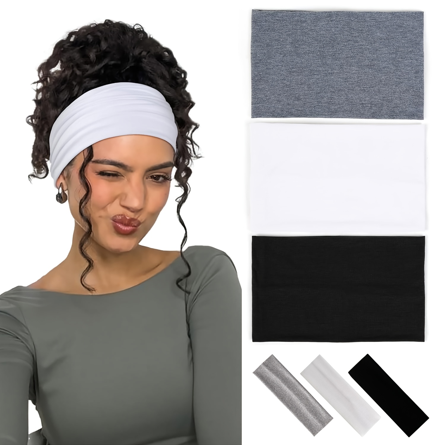   damen schweißabsorbierendes stirnband – rutschfester elastischer stretch mit wickel im bohemian-stil,   für workouts, laufen, fitnessstudio | feuchtigkeitsableitendes haarband für   & outdoor