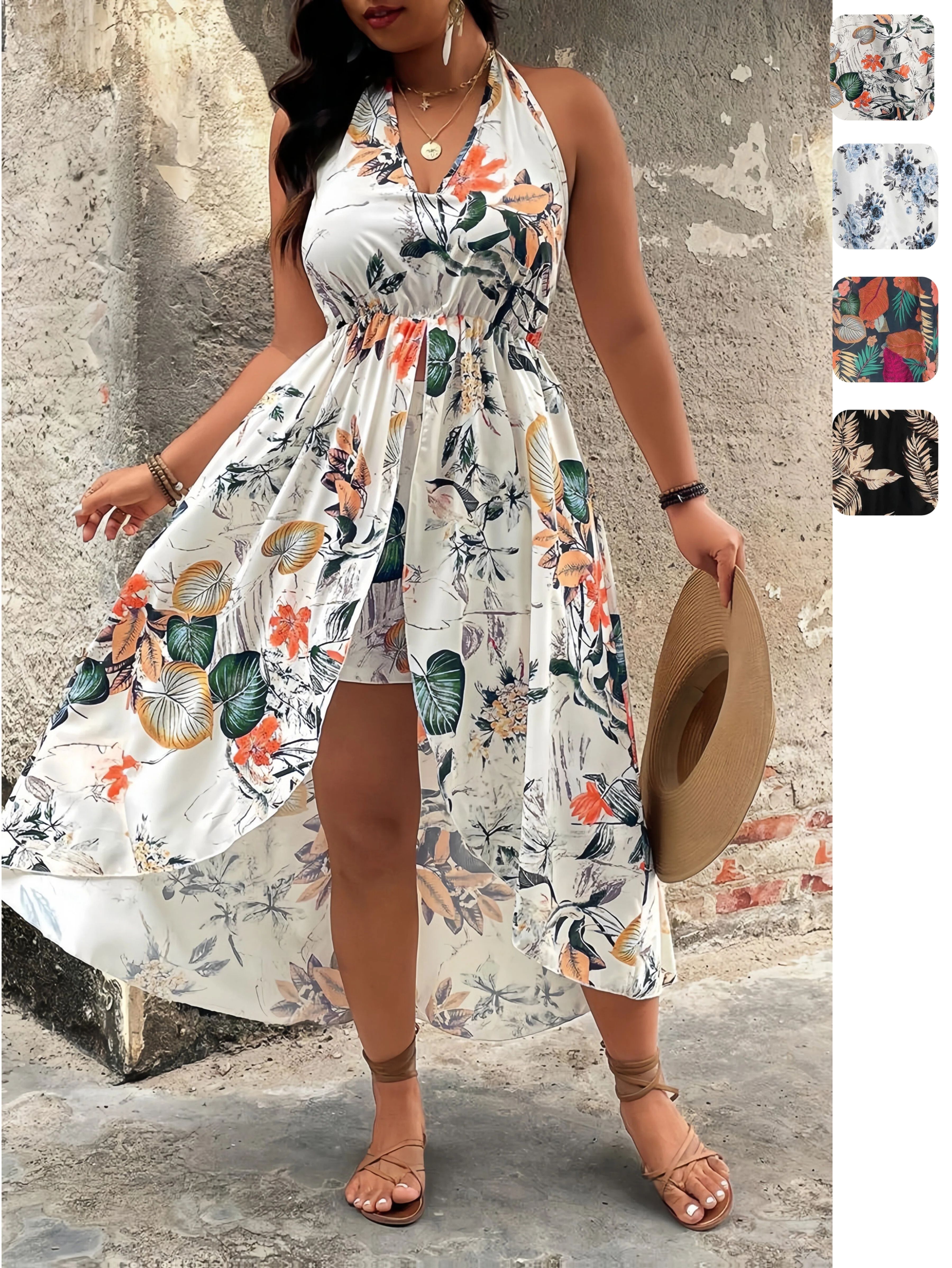 chinese dress ladies Striped Maxi Dress With Shorts