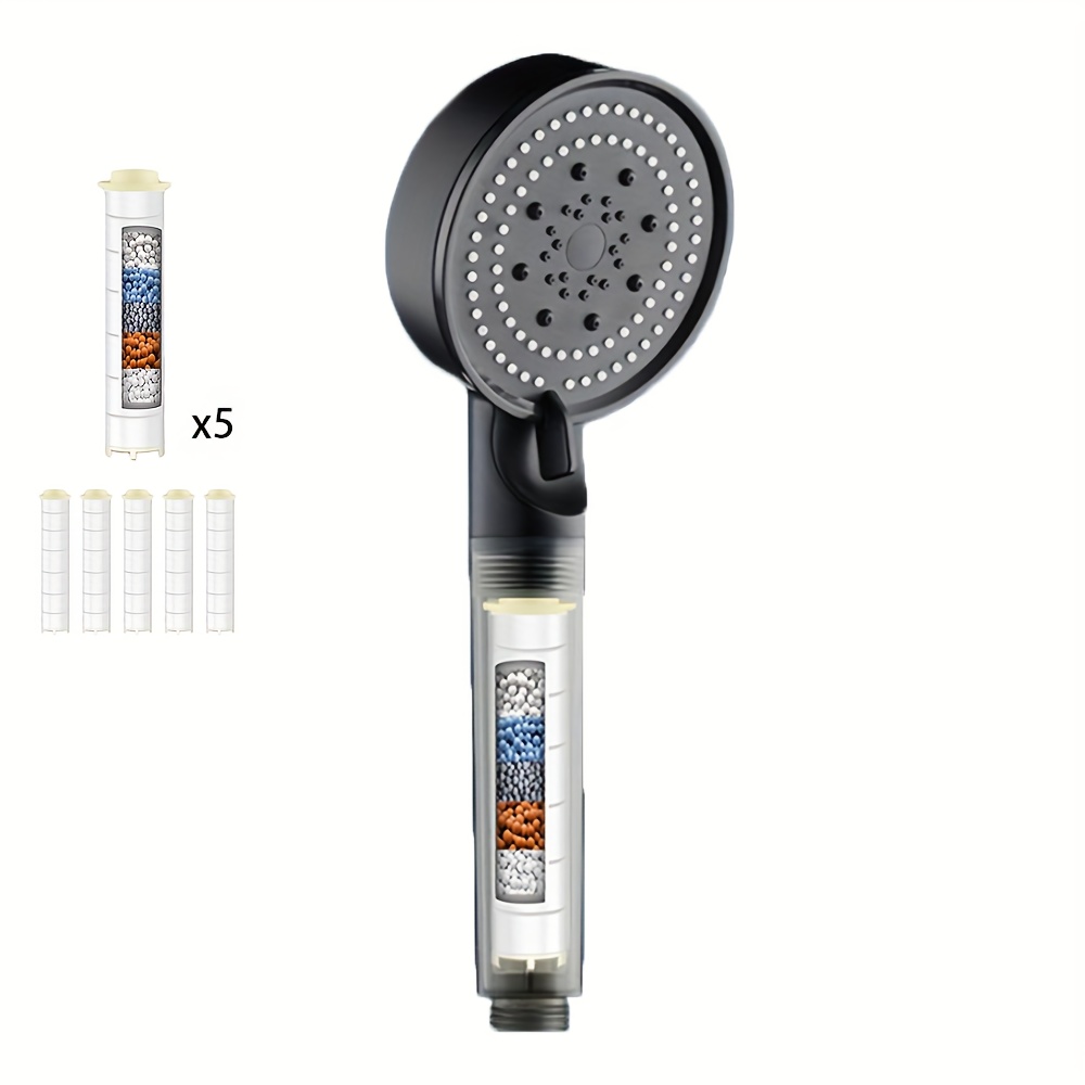 5- Handheld Shower Head Set, Removable Filter Cartridge, Water- Shower Head, High-value Spa Artifact In The Bathroom For Shower Use For Shower Use