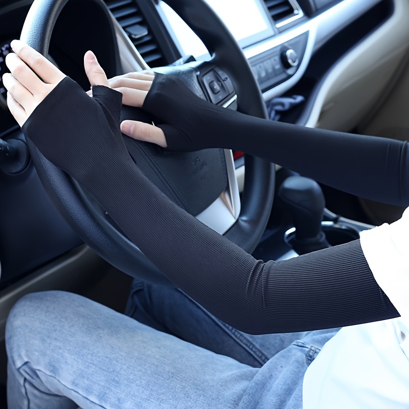 TEMU Pair Of Summer Cooling Arm Sleeves, Thin Style For Women And Men, Outdoor Breathable Arm Covers, Fake Sleeves