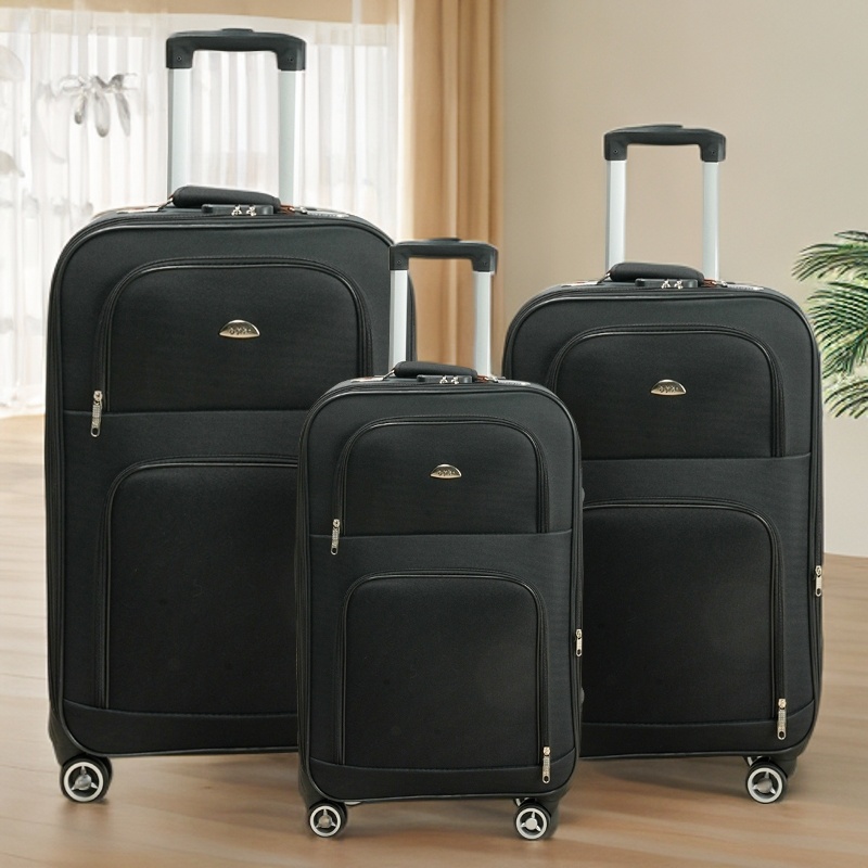 a set of three travel suitcases in sizes 20 24 and 28 inches featuring universal wheels and a retractable handle suitable for   men and women with a large capacity and durable lightweight design Product details 5