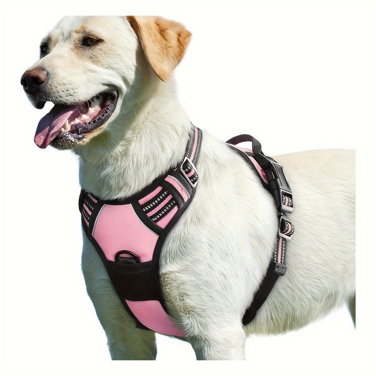arn s para perros   chaleco de servicio   con tiras reflectantes y asa de control ajustable y c   para caminar f cilmente arn s para mascotas sin estrangulamiento con 2 anillos de metal color   s 0