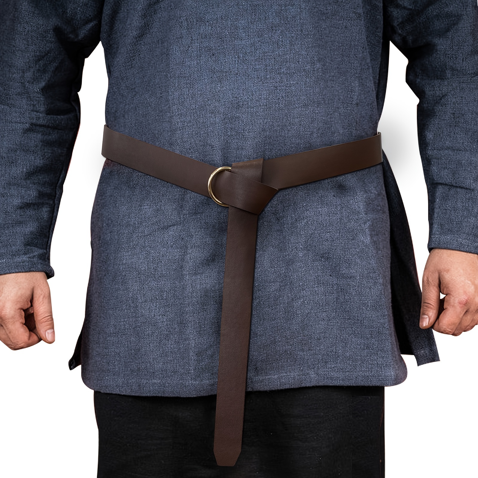 TEMU Qingbo Medieval Celtic Knight Belt - Handmade Adjustable For Size Historical Costume Belt Suitable For Renaissance Fairs, Themed Parties,