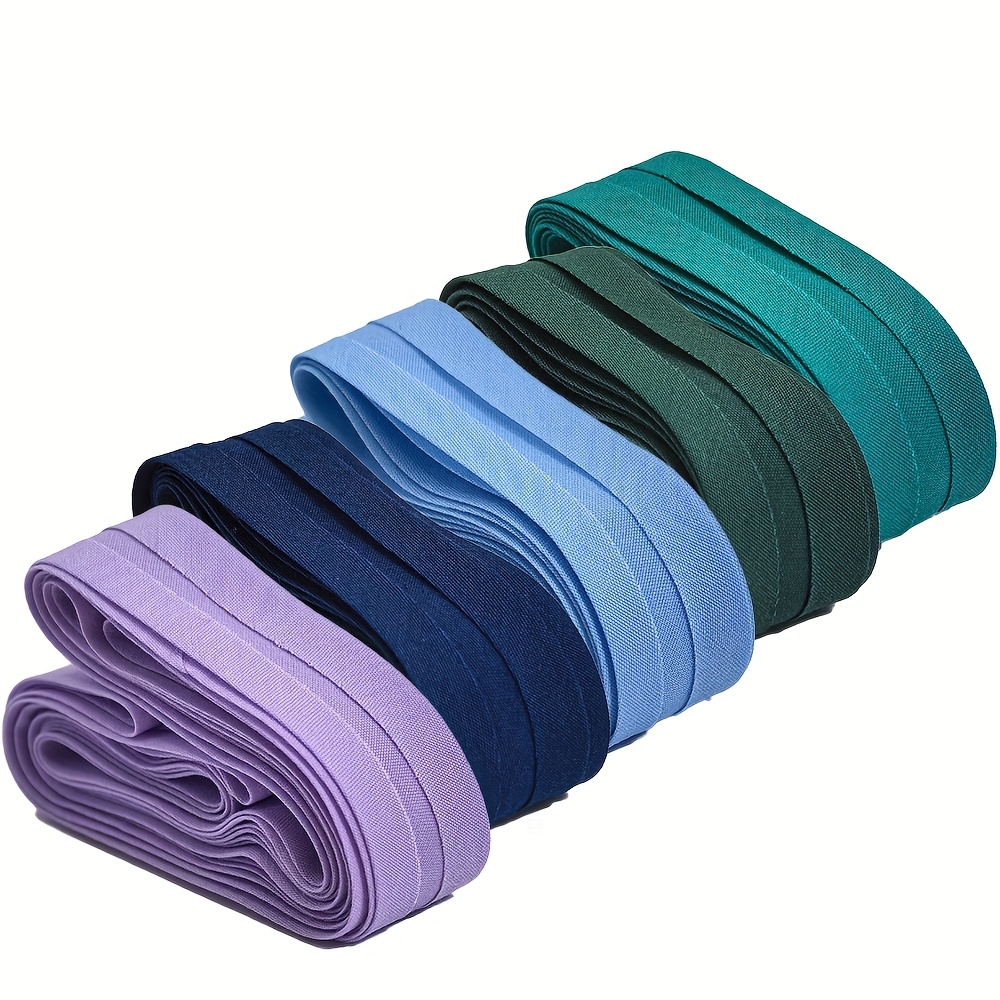 Pack Of 5, 2/3 Inch Wide, Total Length Of 13., Matte Bias Binding Tape For Clothing And Home Textiles, Piping For Garment Additions
