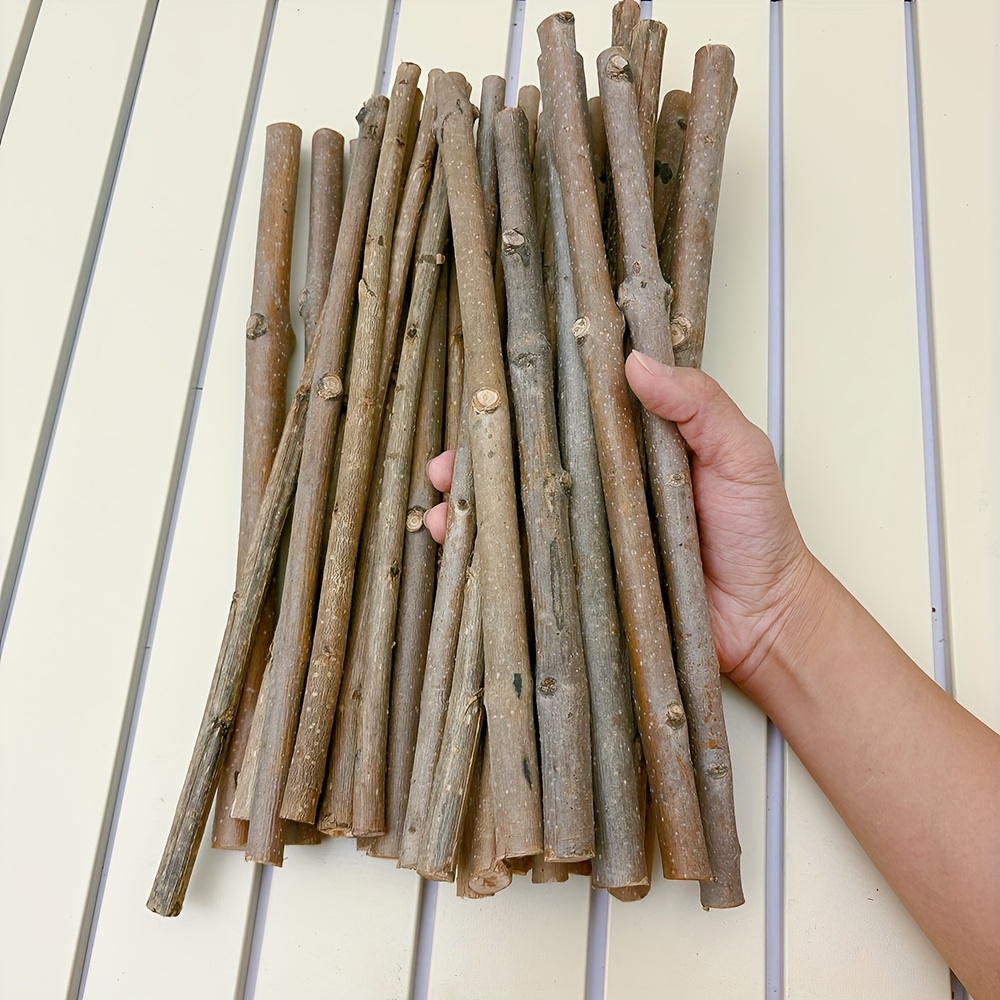 30cm long 32pcs natural wooden stick branches rough branch sticks for projects wooden decorations small wooden sticks for wedding party home decor christmas halloween easter thanksgiving and other holiday uses