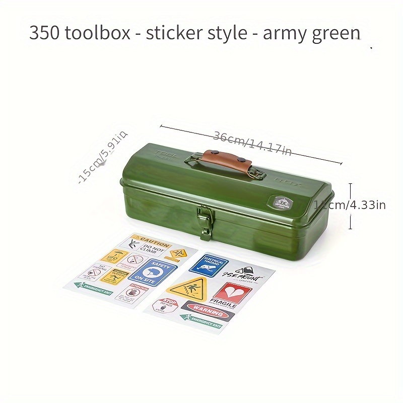 TEMU 1pc Portable Aluminum Camping Toolbox With Adhesive Patches And Storage Box For Outdoor And Hiking