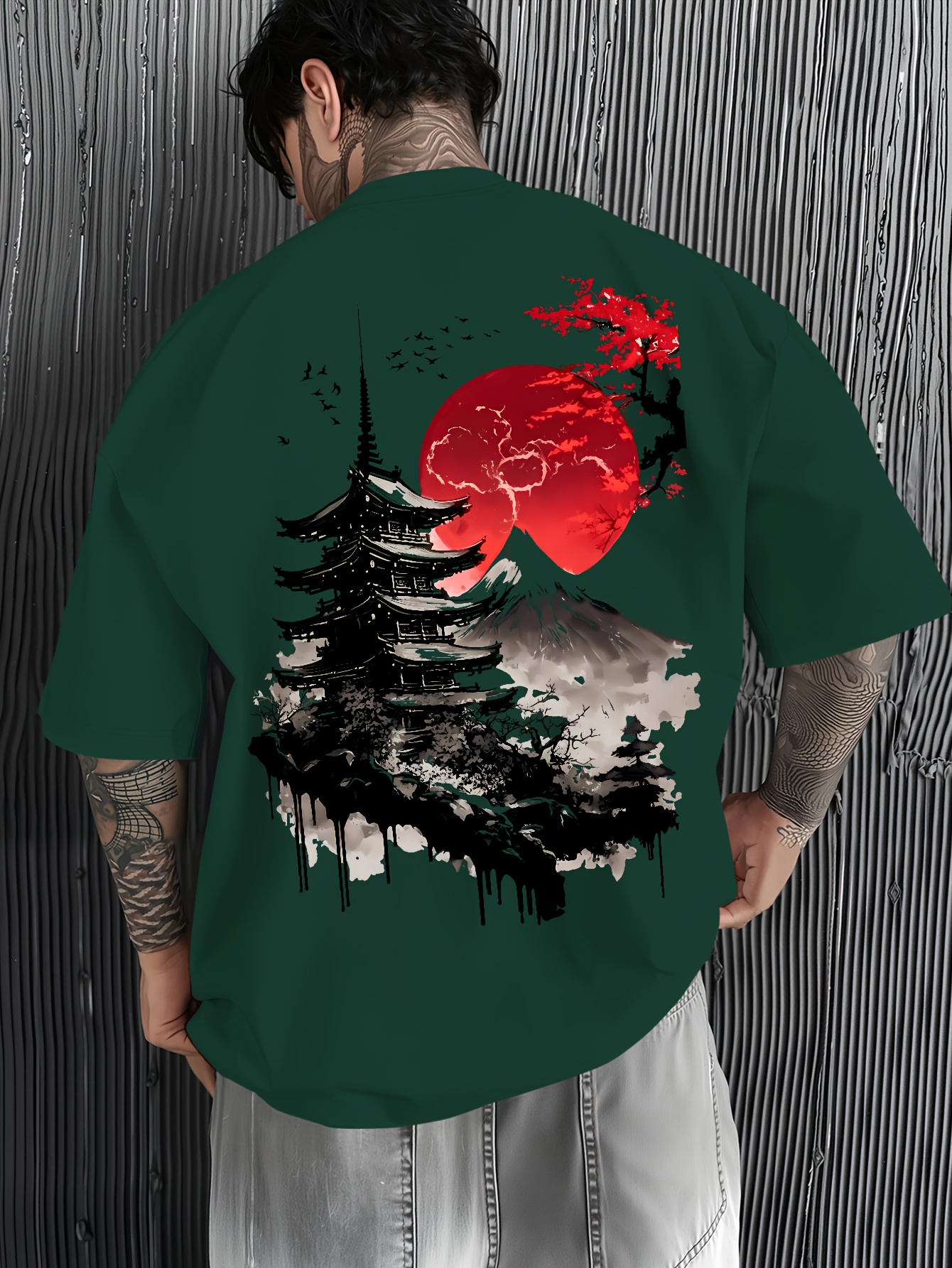 must trendy guys pagoda print japanese - Temu Morocco