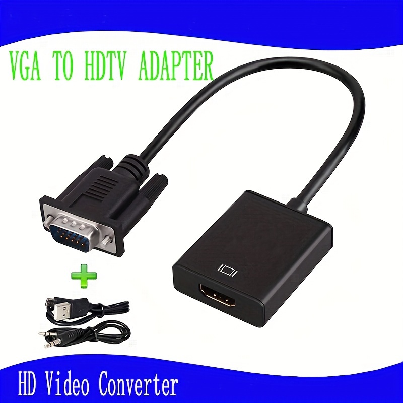 

Vga To Hdtv Converter With Audio And Power Supply, Connecting Computer To Tv With High-definition Vga To Hdtv Cable.