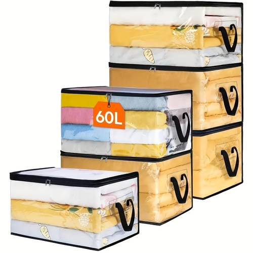 item picture sturdy pvc storage bag heavy duty transparent with black edges and reinforced handles clothes for blankets and more