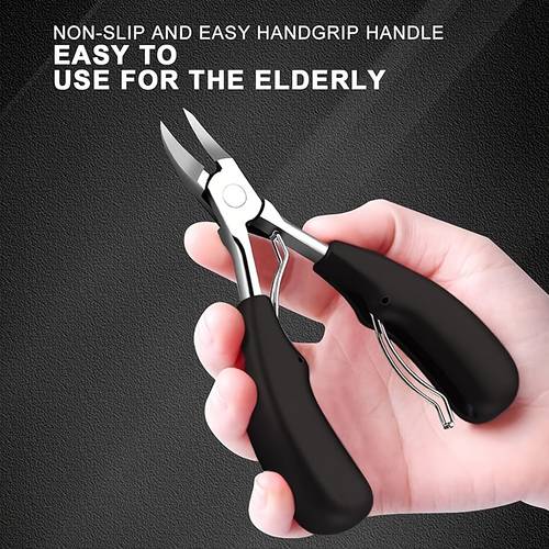 heavy duty nail clippers set angled nail clippers for thick nails with catch stainless steel wide mouth opening mess free clippers for
