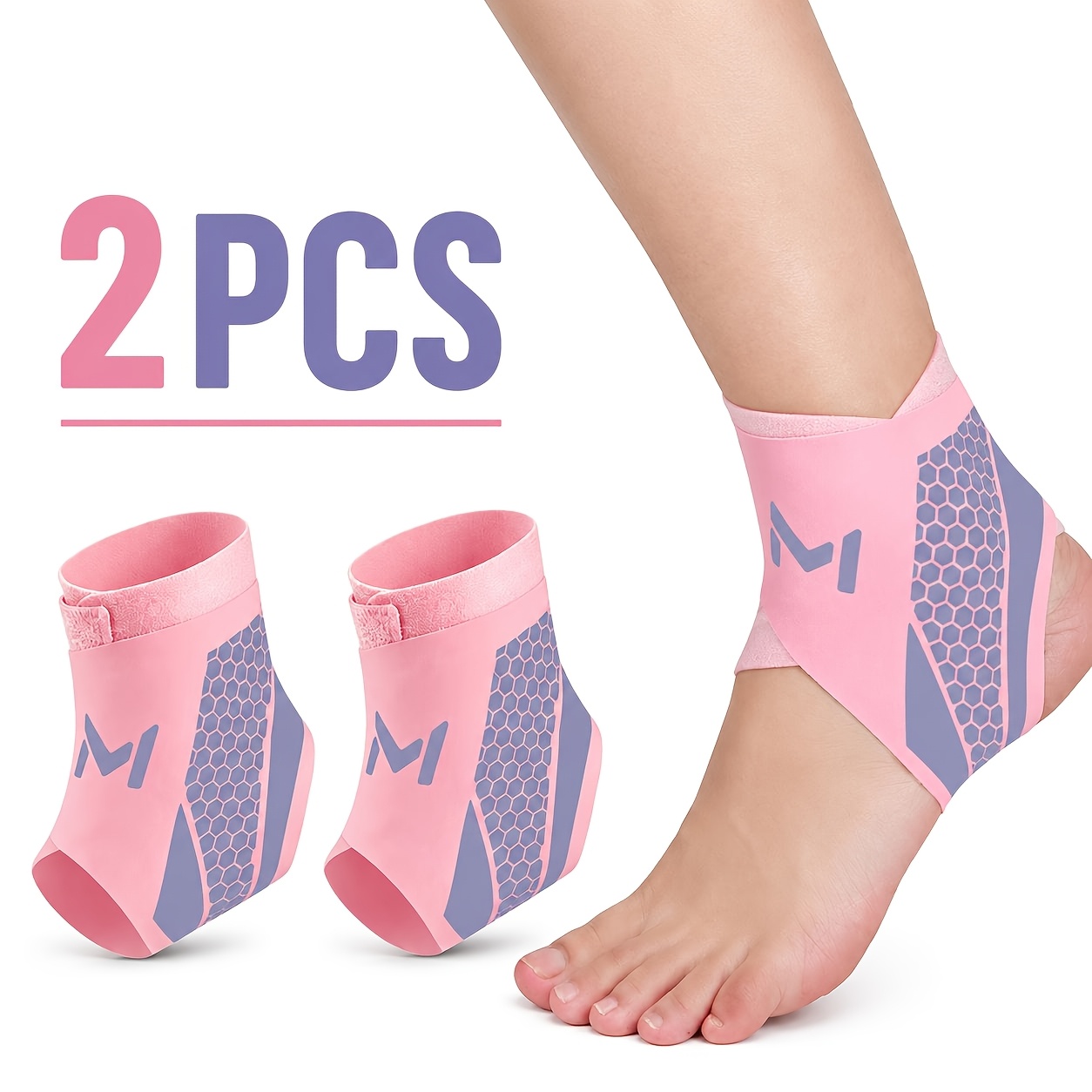 TEMU High-quality Adjustable Compression Ankle Support Bands. Suitable For Daily Use, Offering Breathable And Lightweight Ankle Support Brace,