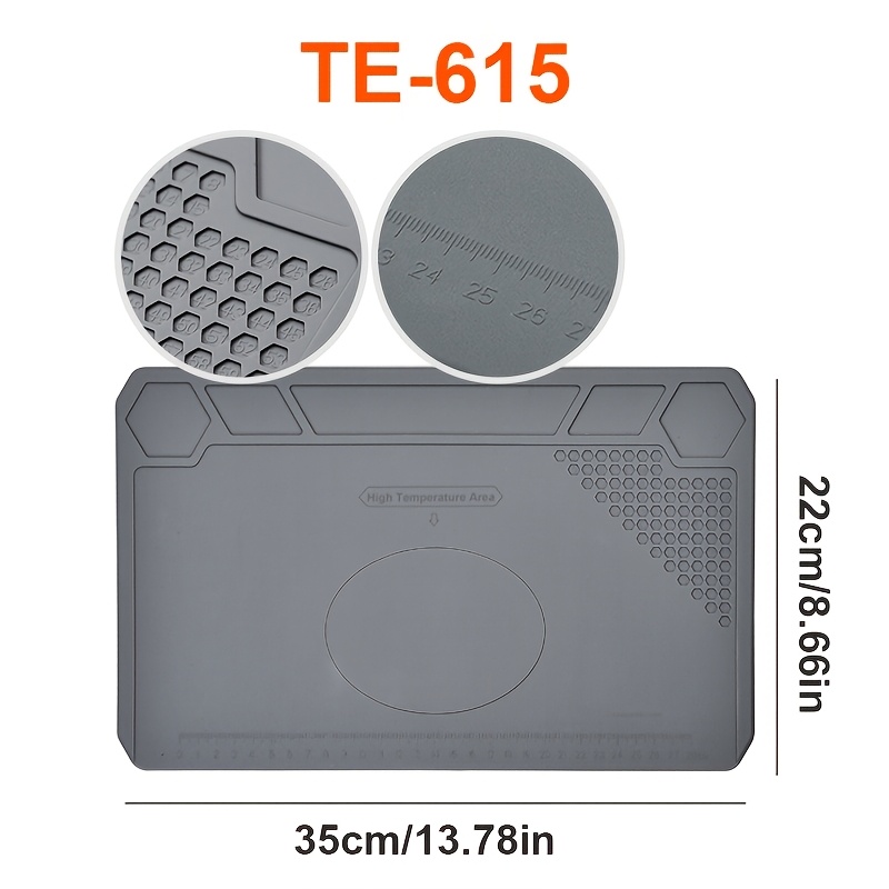 TEMU Tapis de soudure antidérapant - Tapis de réparation de soudure en silicone avec zone de vis et classification des outils, adapté à la réparation