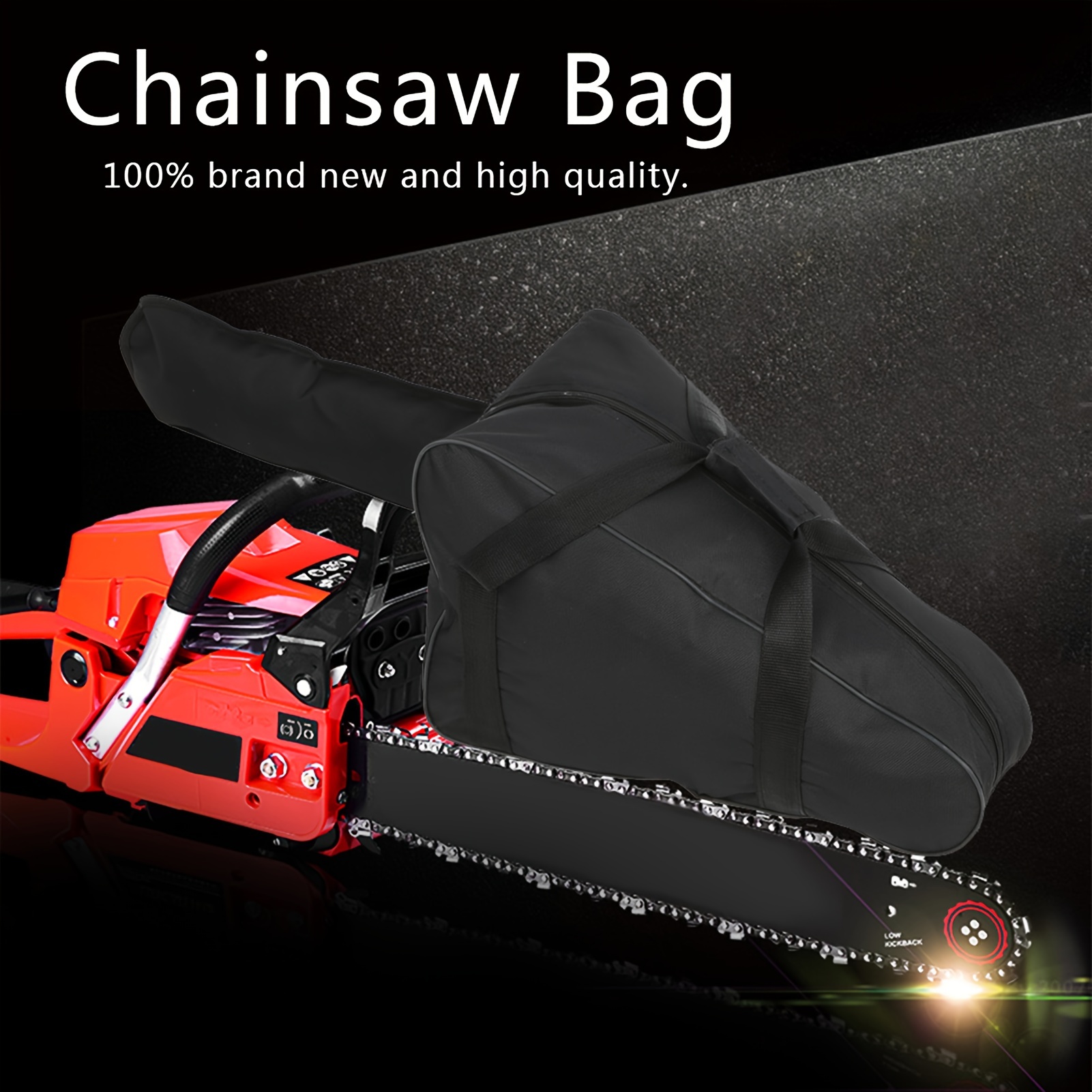 

20inch, Black, Long Zipper Design, Chainsaw Carrying Bag, Heavy Duty Waterproof Oxford Cloth Portable Bag, For Lumberjack, For Household