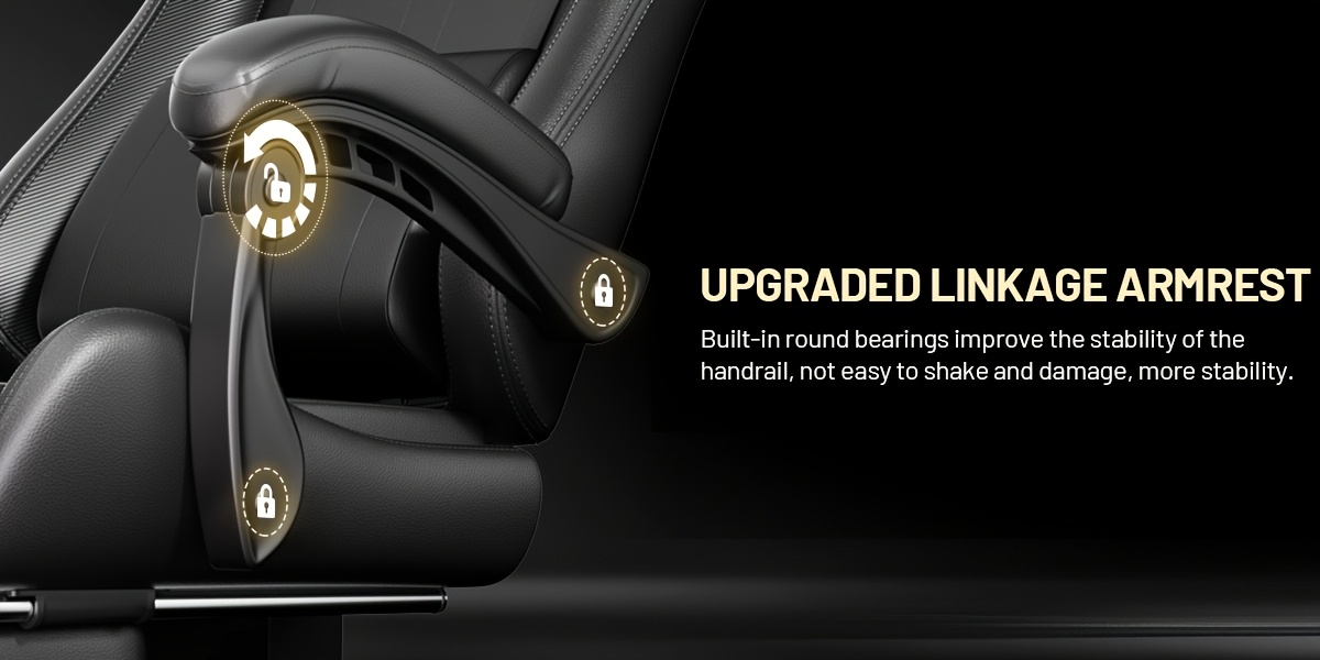 A Gaming Chair Featuring a Pocket Spring Cushion, Adjustable Height, Ergonomic Design with Massage Lumbar Support, Made of Faux Leather, And Capable of Swiveling, Ideal for Both Gaming And Office Use.