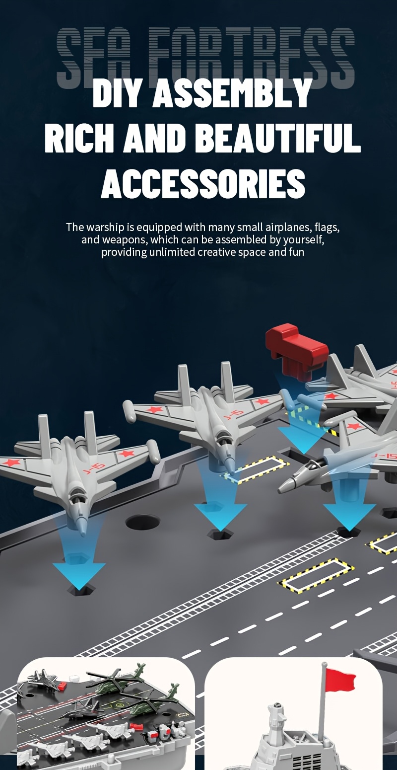 2025 1:48 RC Tactical Carrier Ship - Water-Activated Control with Modular Assembly System & Auto-Sensing Tech, Smart Battery Alert & Interchangeable Parts for Pool/Lake Battles