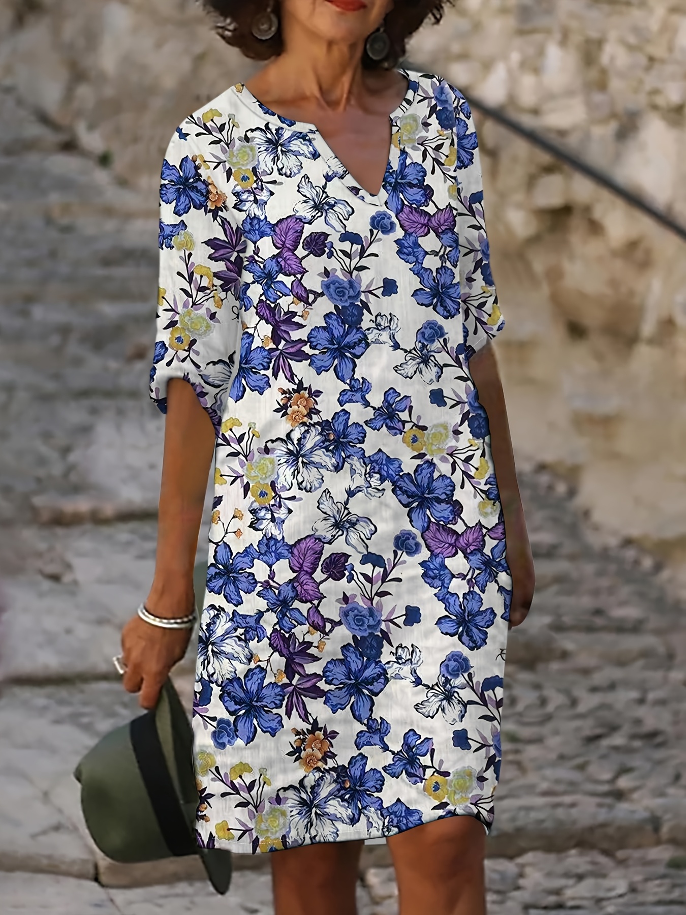 chinese dress ladies Embroidered Linen Dress - 010923