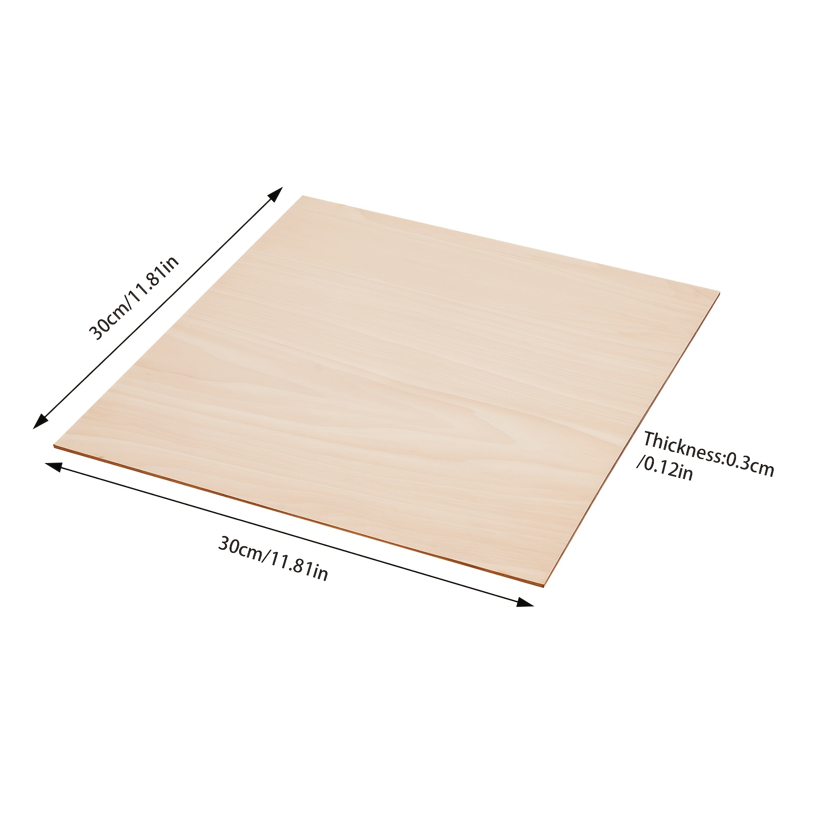 TEMU 30pcs Contreplaqué - 30x30x0.3cm Panneau en Bois de pour Bricolage et Décoration Intérieure, Panneau Rectangulaire en Bois , Matériau de