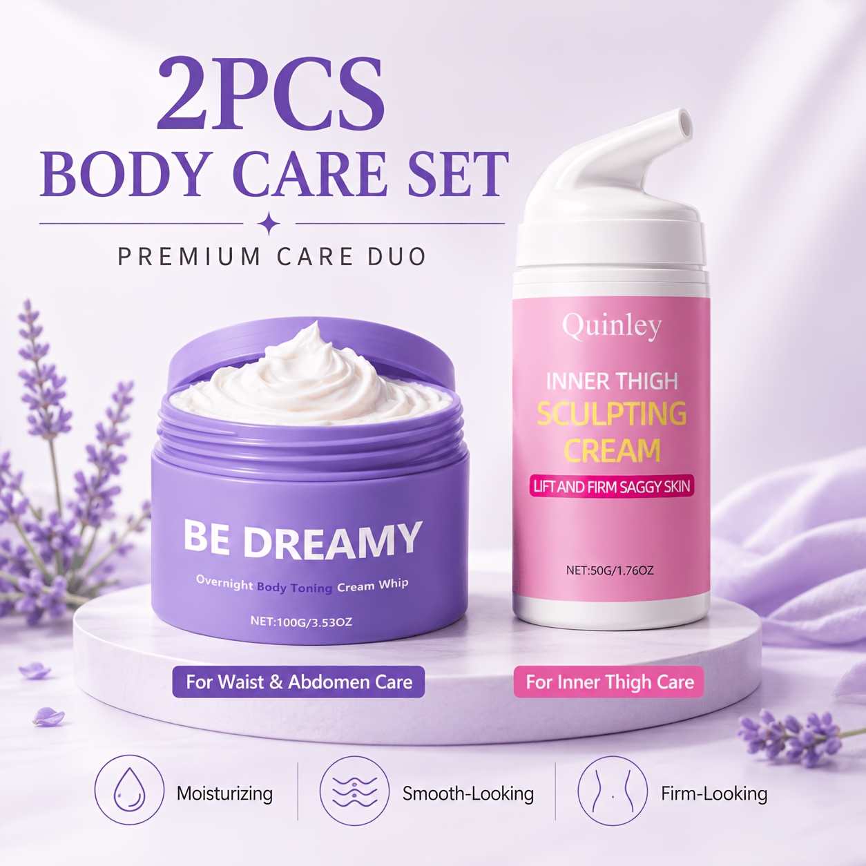 TEMU 2pcs Shaping Cream, Moisturizing And Firming, Light Beige On Abdomen, Collagen, Thighs And , Suitable For All Light Beige Types, Light Beige