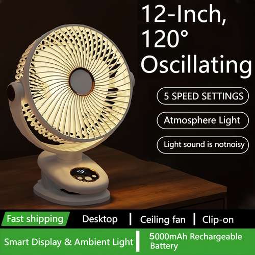 Simple Deluxe 20" Box Fan - 3-Speed Table Fan With Safety Grill & Carry Handle