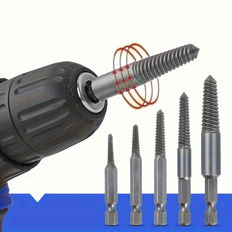 

Ensemble de 10 extracteurs de vis - Clé hexagonale robuste pour enlever les boulons cassés, avec embout de tournevis - Outil durable pour enlever les vis endommagées, rouillées et usées