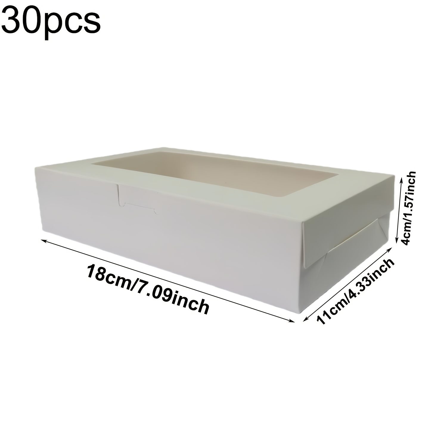 TEMU Gift For Her/him 30pcs/pack Square Gift Boxes With Windows, Holiday Party Gift Packaging Boxes, Suitable For Valentine's Day Gifting, Wedding