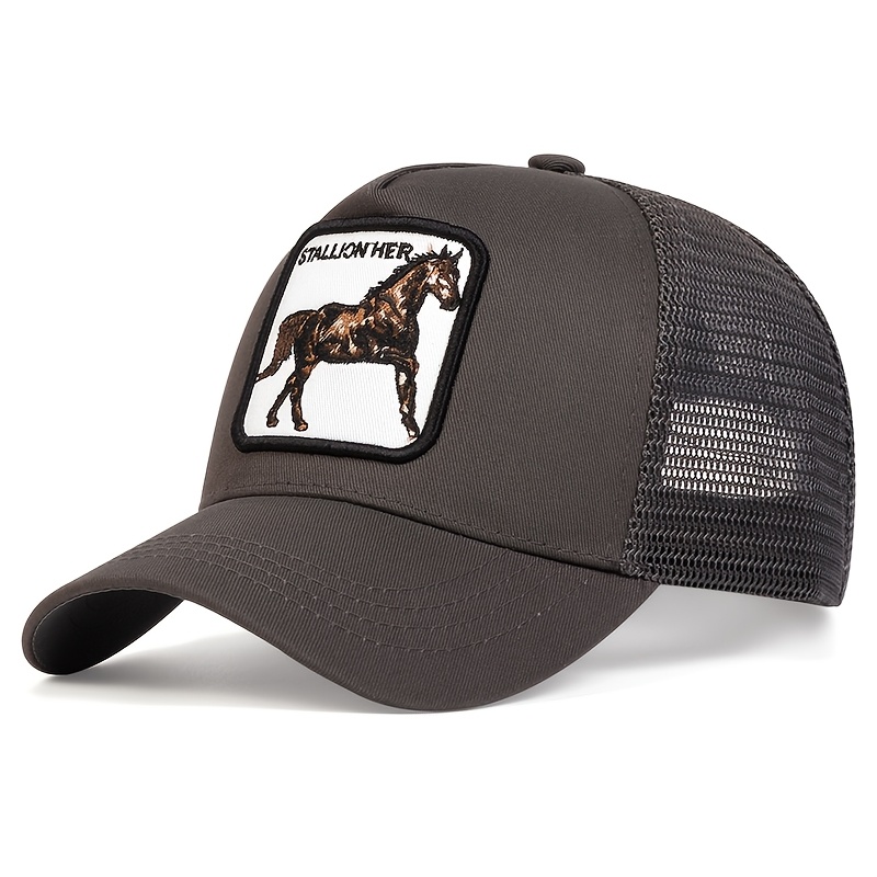 Women's Her Embroidered Trucker Hat Animal Baseball Cap Summer Individual Fashion Hat Outdoor Adjustable Casual Hat Spring Autumn Travel Beach Vacation