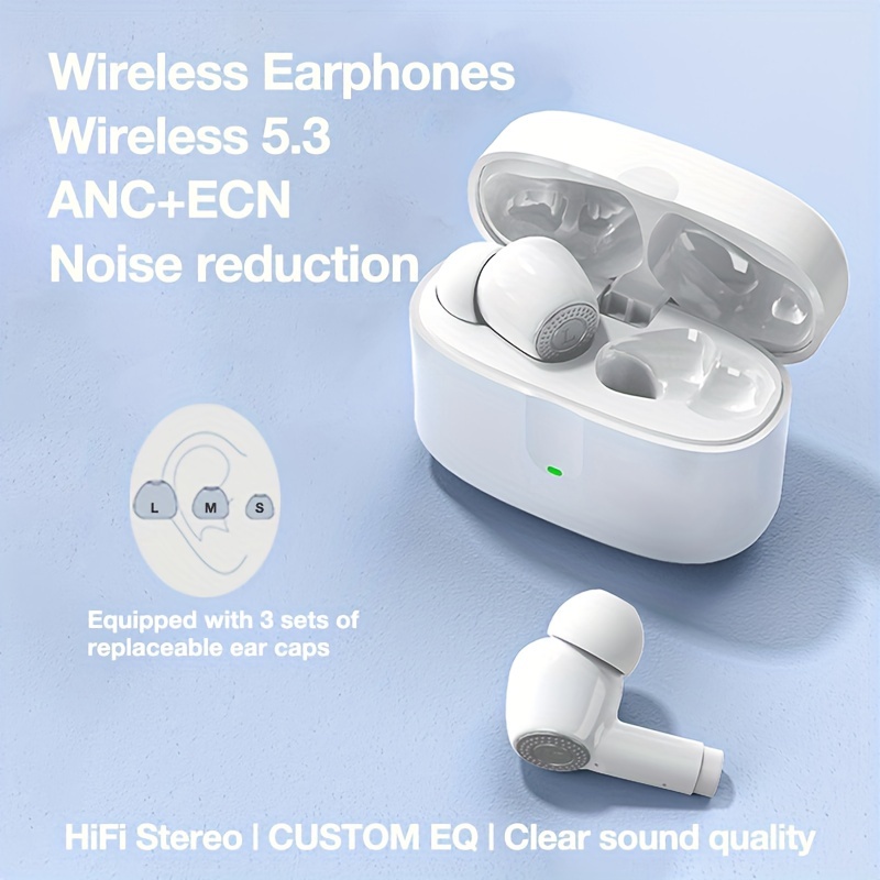 APEKX Auriculares inalámbricos verdaderos, ganchos de ajuste seguro para  orejas pequeñas, auriculares Bluetooth para iPhone, IPX7 impermeable,  tiempo