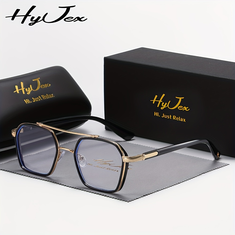 

Hyjex Double Beam Glasses Retro Fashion Decorative Glasses Computer For Women Men