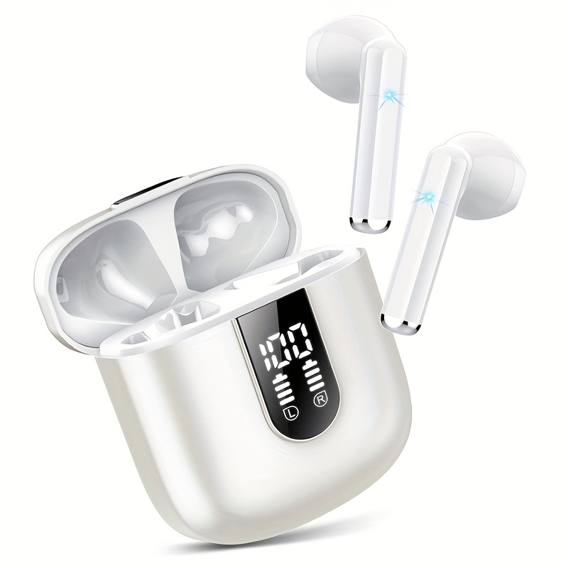 TEMU Wireless Headphones, 2024 Wireless Headphones 5.3 With Hd Microphone, Wireless Headphones With Powerful 13mm Speakers, Sound, Led Screen