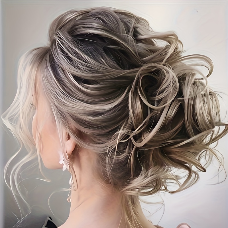 Human Hair Bun Messy Updo Hair Piece Chignon Extensions Temu