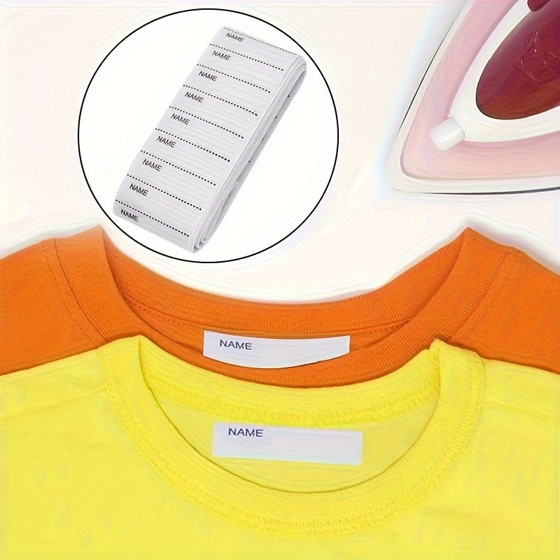 

100pcs/set White Washable Name Labels For Clothing Iron On Garment Fabric Name Label Tags Marker Set Sewing Accessories
