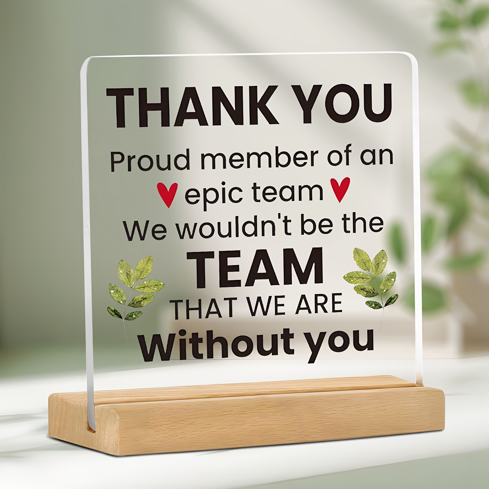 TEMU [2d Flat] [2d Flat] A Single Item, Appreciation Gift For The Office Featuring , Expressing Gratitude To A Valued Of Your Team, An Acrylic Desk