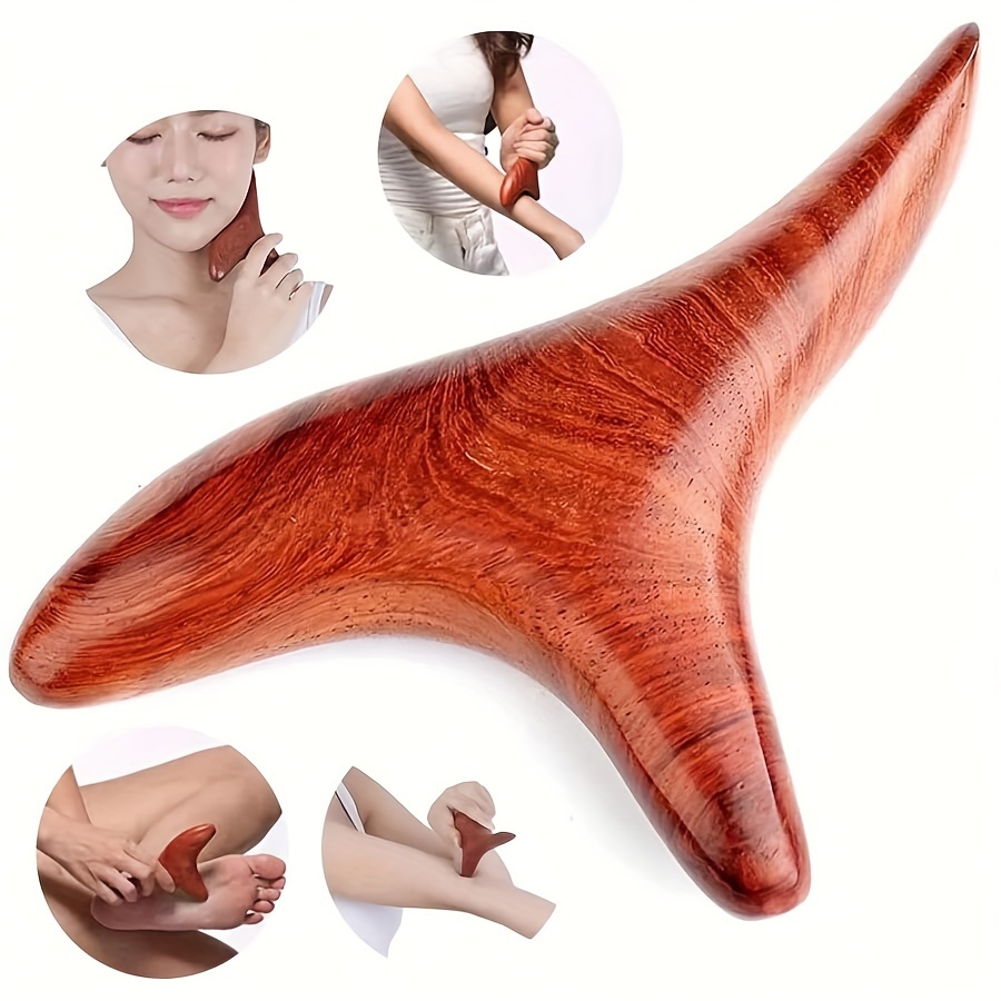 

Wooden Massage Gua Sha Tool, Lymphatic Drainage Therapeutic Massager For , , , - Myofascial Tool